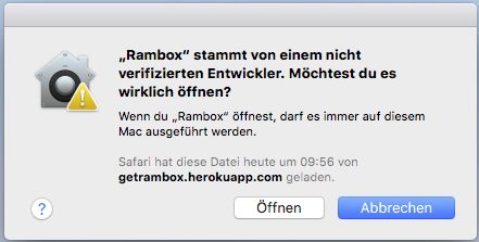 OS X: Installieren von Programmen von nicht verifizierten Entwicklern auf dem Mac
